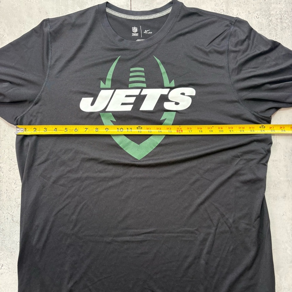 New York Jets Nike NFL Team Gear Dri-Fit Short Sleeve Shirt Men's Size XXL Black - Picture 4 of 4